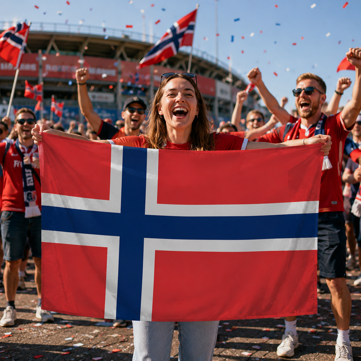 Norway World Cup 2026 Wearable Body Flag Fan Accessory 90x150 cm