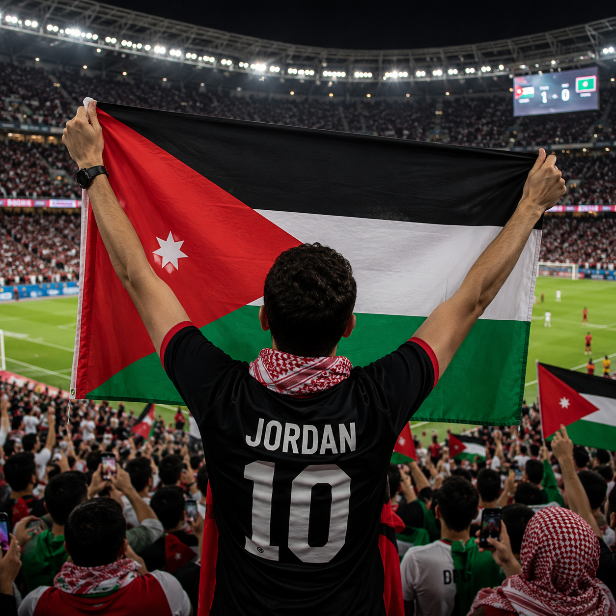 National Flag Fan Flag Supporter Flag for 2026 World Cup Jordan