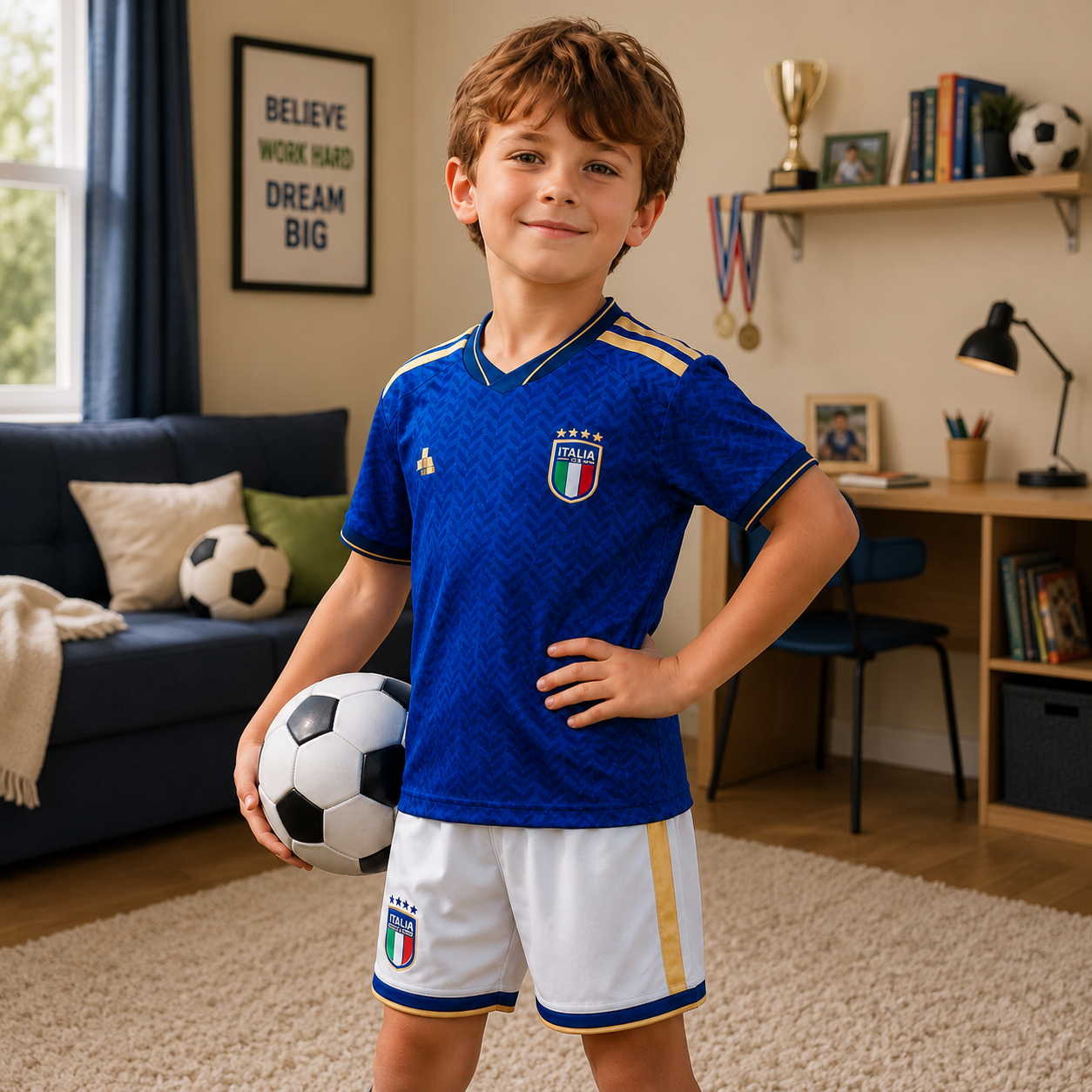 Kids Football Jersey Kit England 2026 World Cup Home Fan Set
