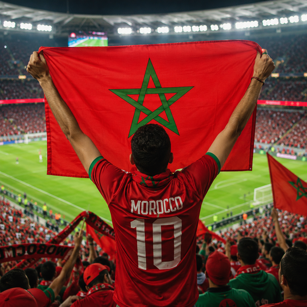 Morocco 2026 World Cup Rectangular National Supporter Fan Flag