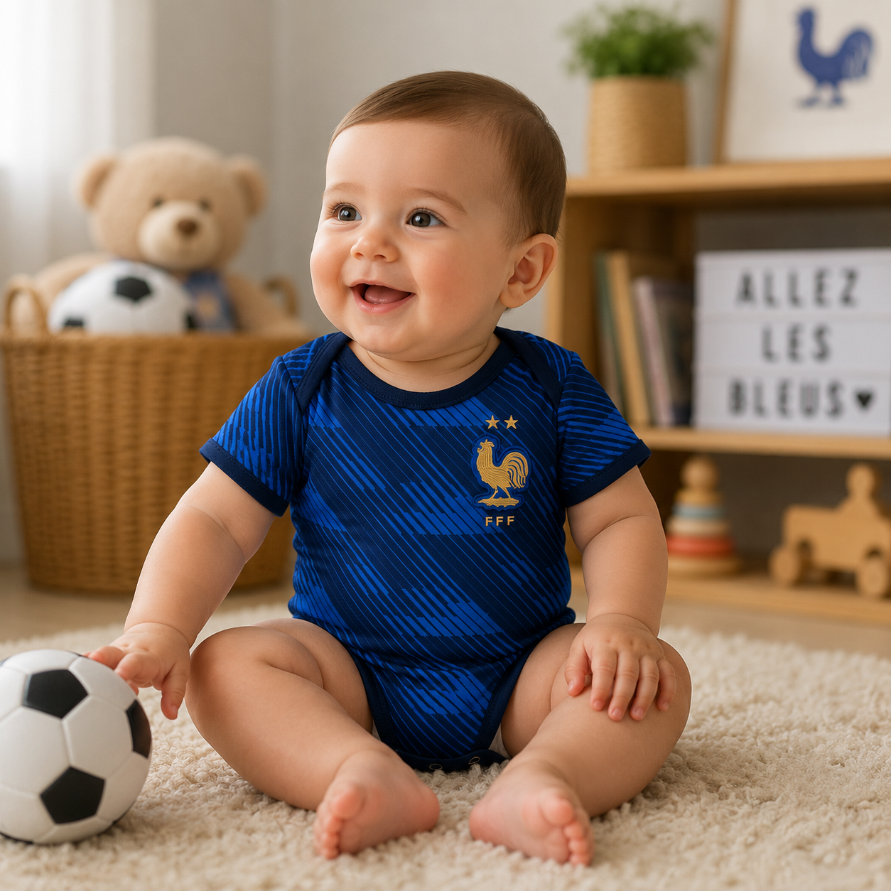 Infant Baby Football Romper Bodysuit France 2026 World Cup Fan Apparel