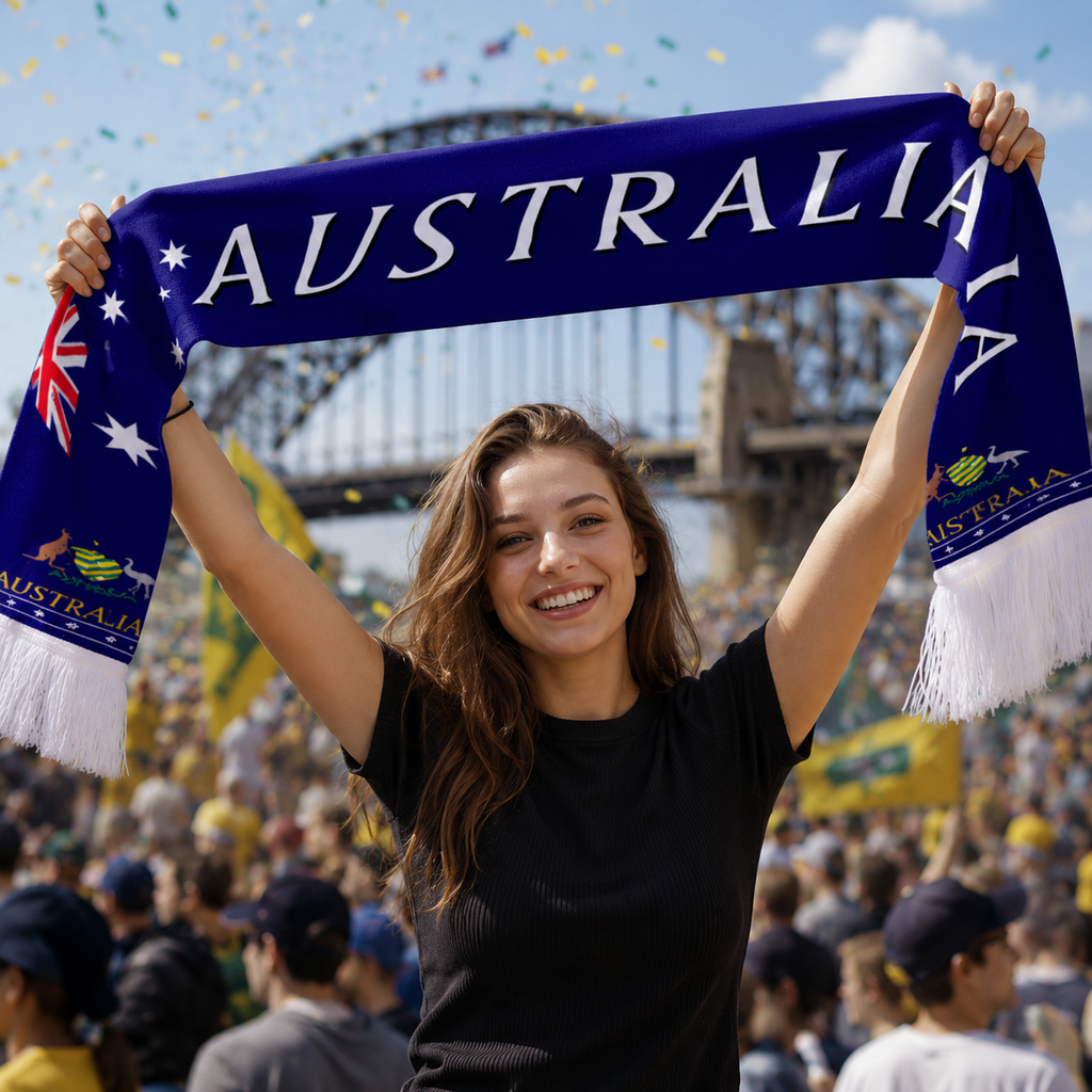 Australia 2026 World Cup Football Fan Scarf National Team Supporter Scarf