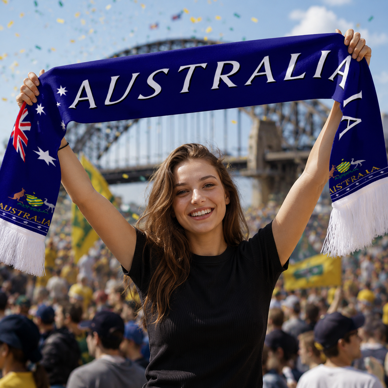 Australia 2026 World Cup Football Fan Scarf National Team Supporter Scarf