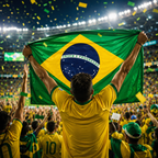 Brazil 2026 World Cup Rectangular Supporter Fan Flag