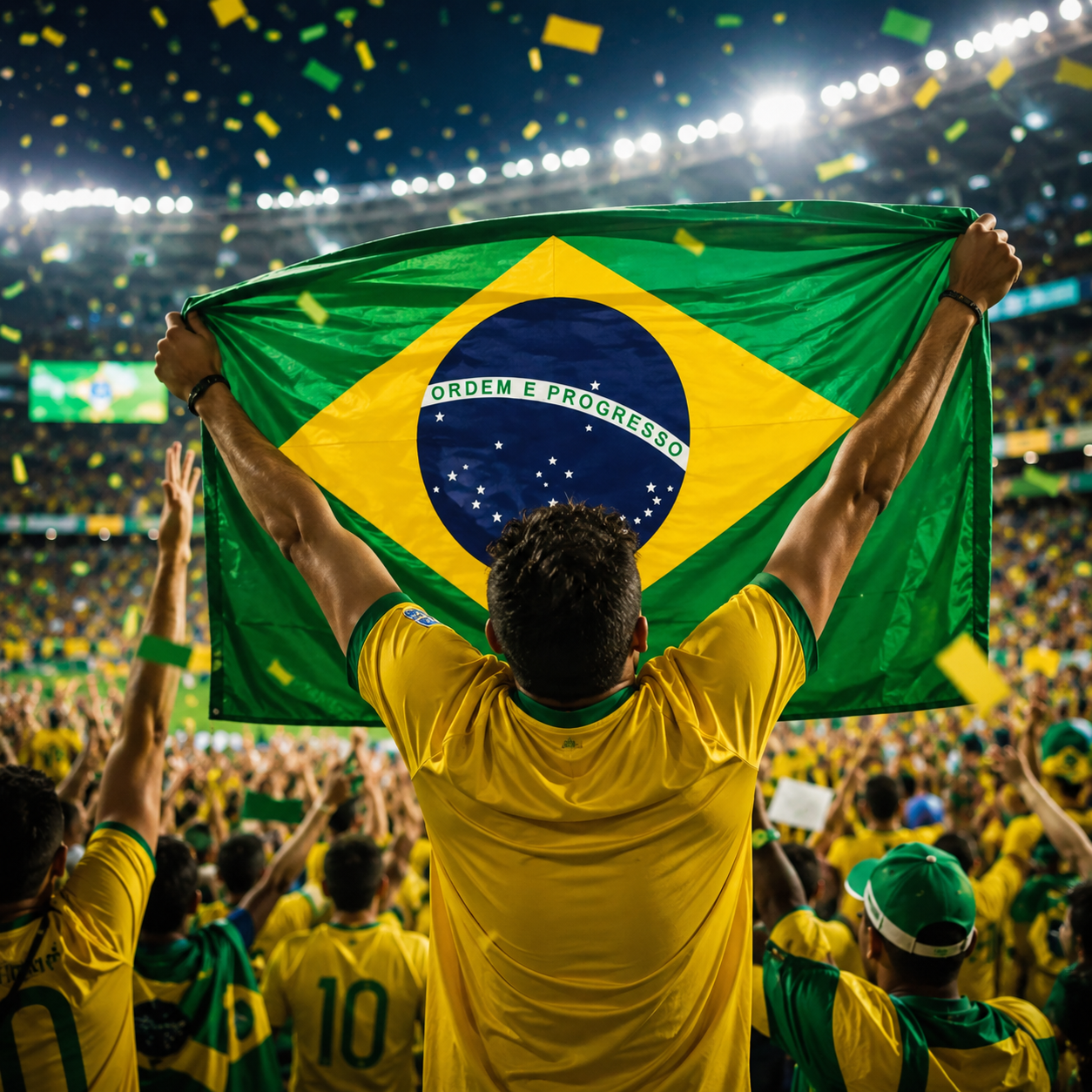 Brazil 2026 World Cup Rectangular Supporter Fan Flag