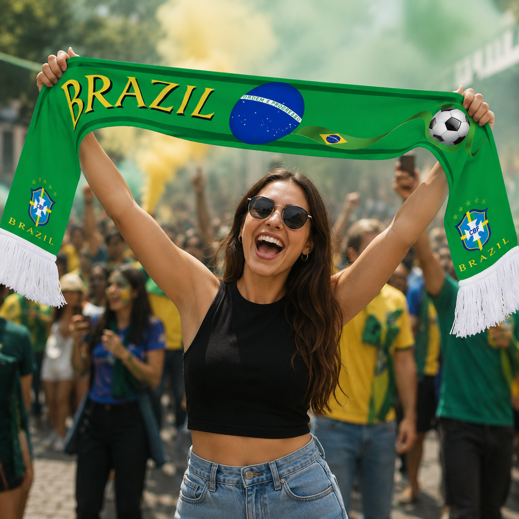 World Cup 2026 Brazil Fan Scarf National Team Supporter Scarf