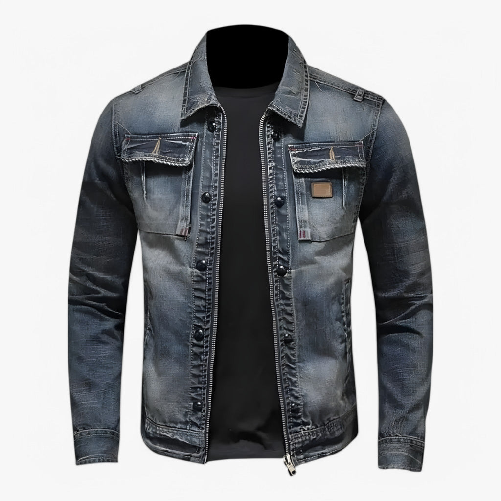 men's slim-fit denim jacket