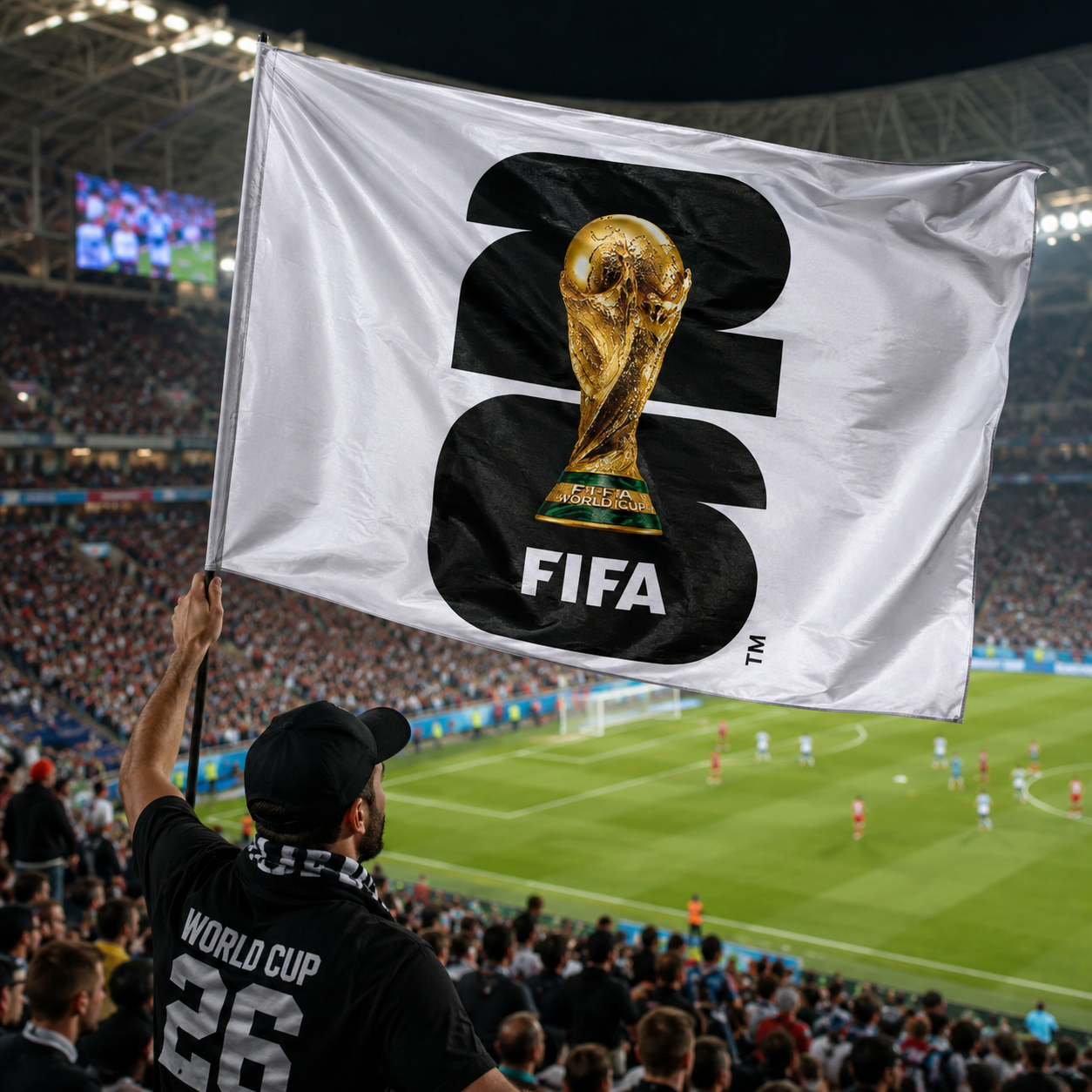 World Cup 2026 Supporter Fan Flag Rectangular Commemorative Banner