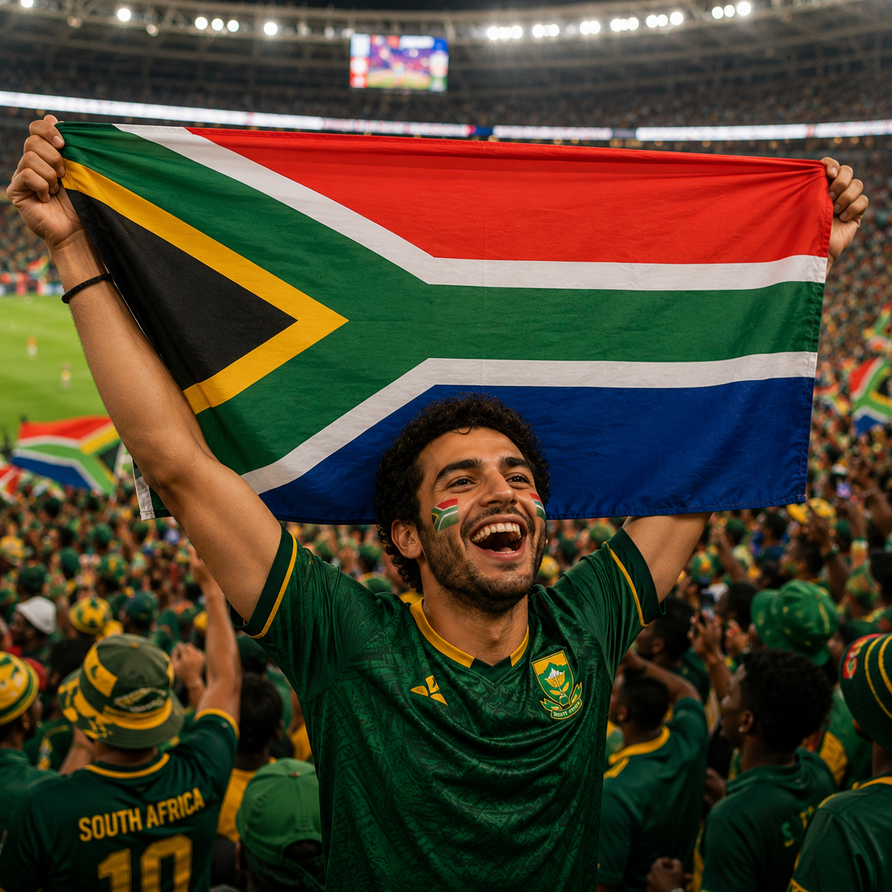 South Africa 2026 World Cup National Flag Rectangular Fan Supporter Flag