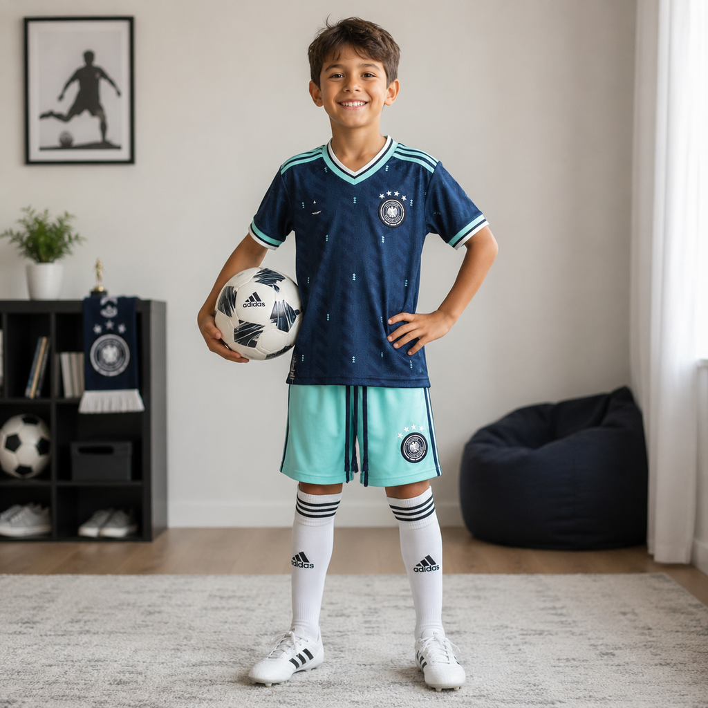 Kids Football Jersey Kit Germany 2026 World Cup Home and Away Set