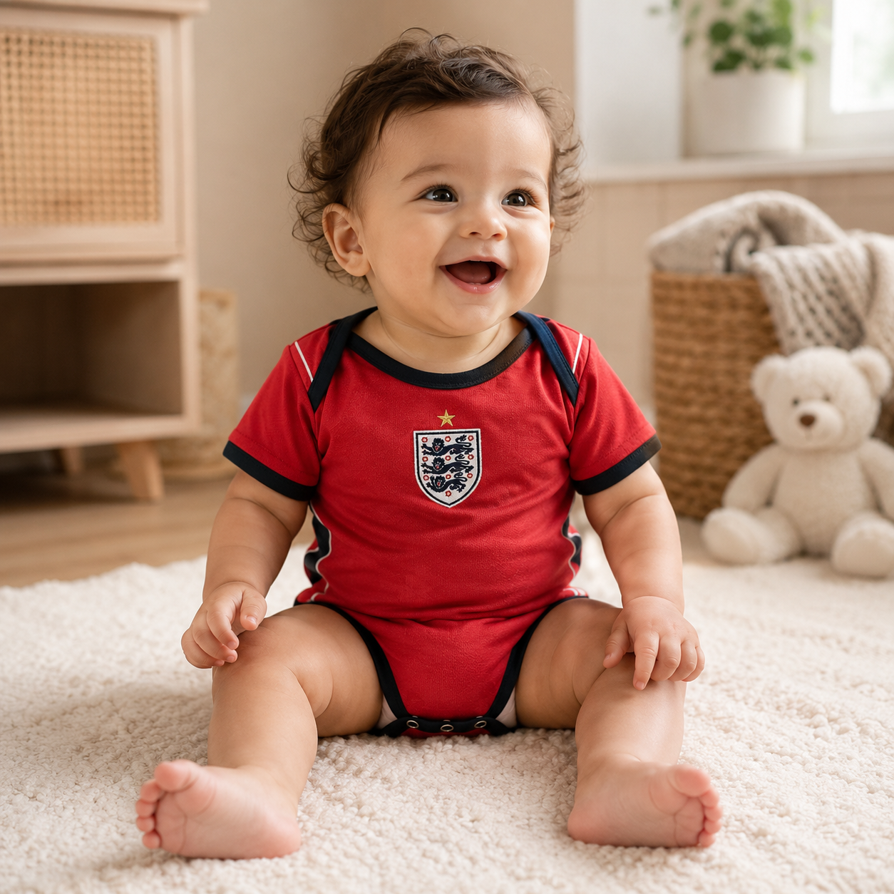 Baby Football Romper Bodysuit England 2026 World Cup Home Away