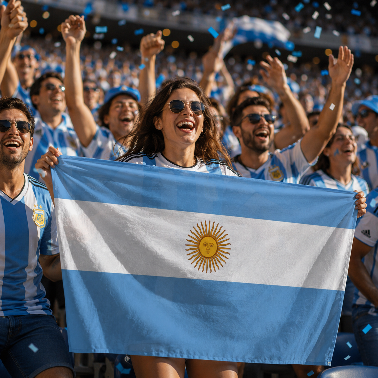 Argentina 2026 World Cup Rectangular Wearable Fan Flag 90x150 cm