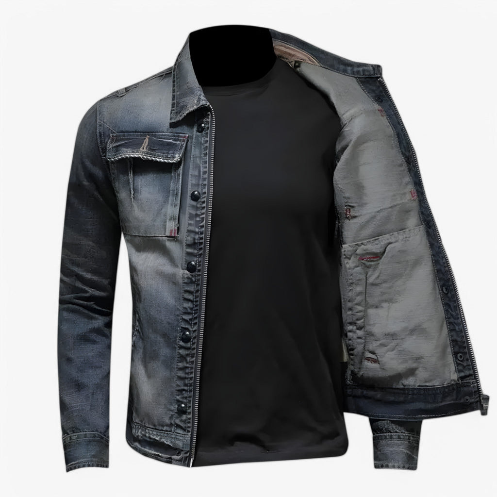 men's slim-fit denim jacket