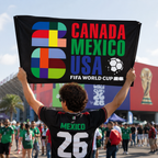 FIFA World Cup 2026 Commemorative Rectangular Supporter Fan Flag