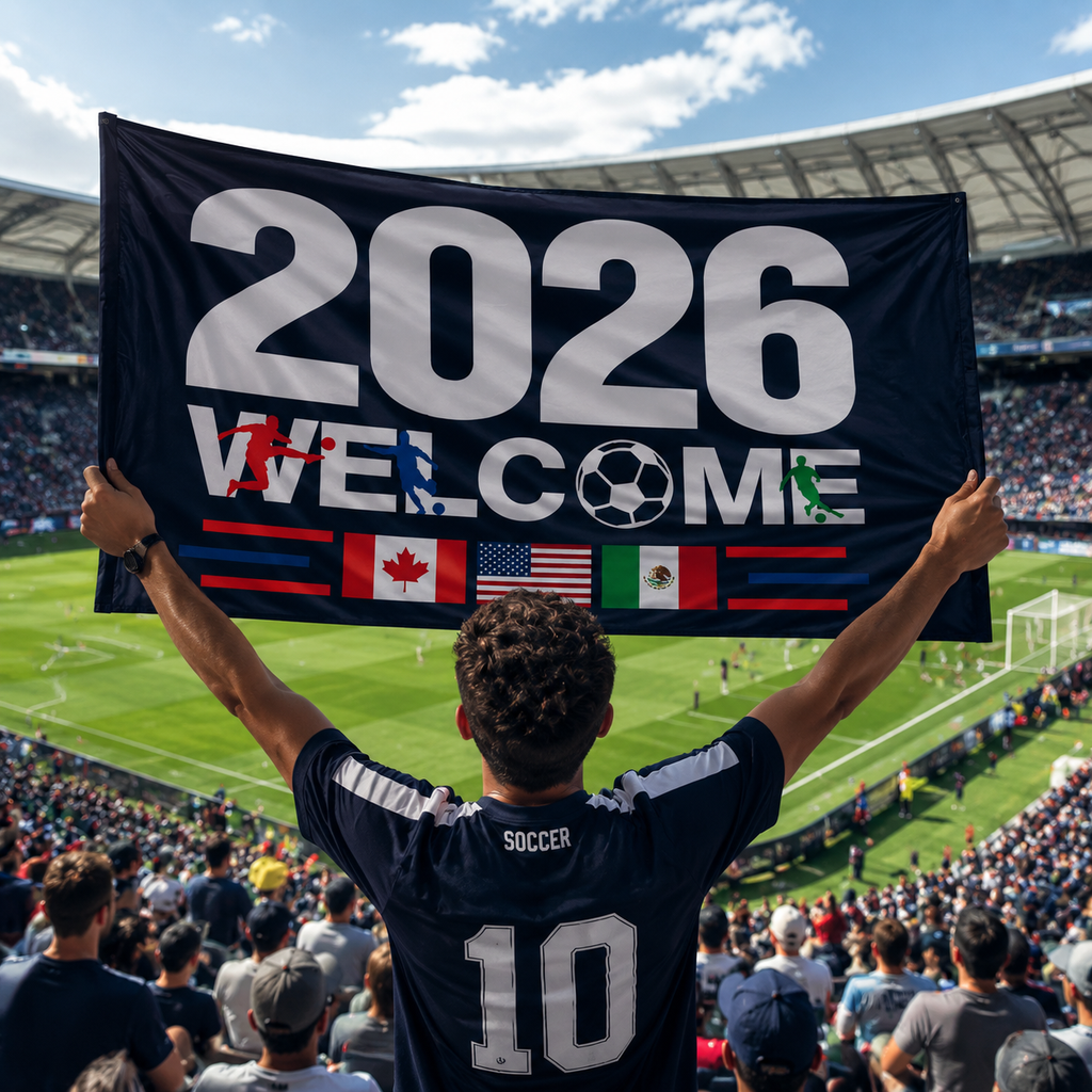 2026 World Cup Commemorative Rectangular Supporter Fan Flag