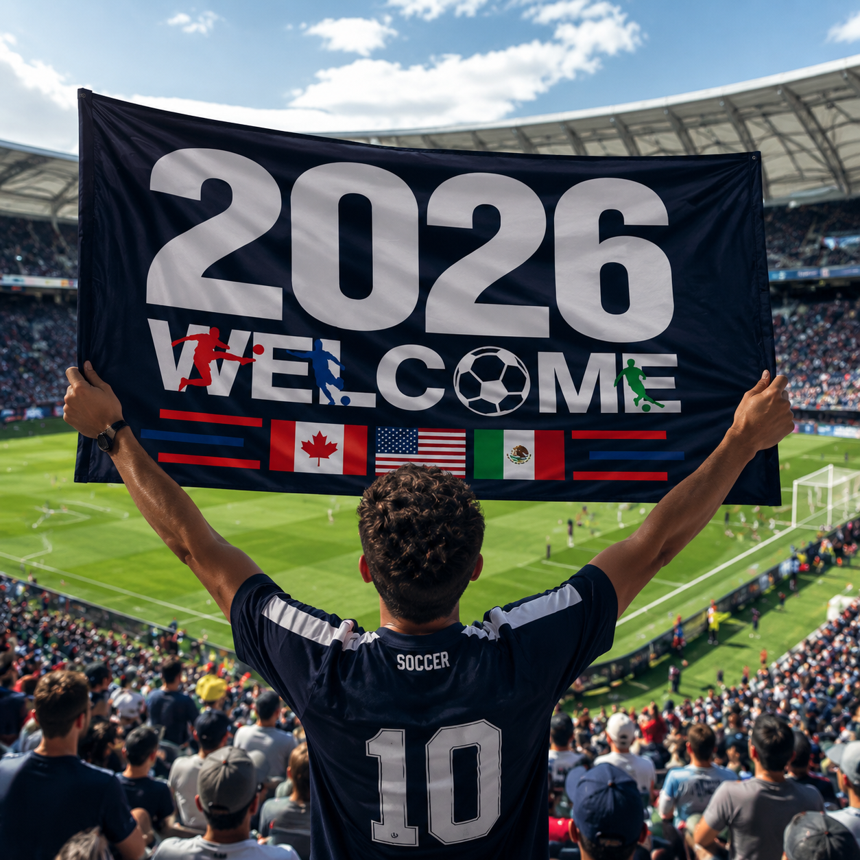 2026 World Cup Commemorative Rectangular Supporter Fan Flag