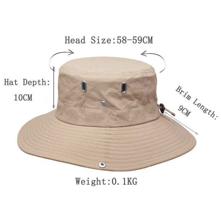 Breathable Wide Brim Sun Hat with UV Protection for Outdoor Use