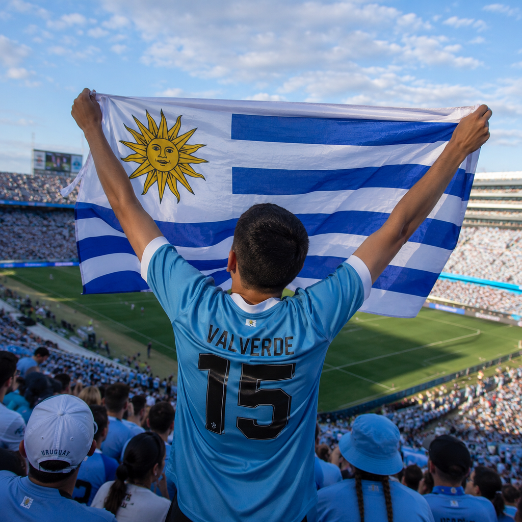 Uruguay 2026 World Cup Rectangular National Supporter Fan Flag