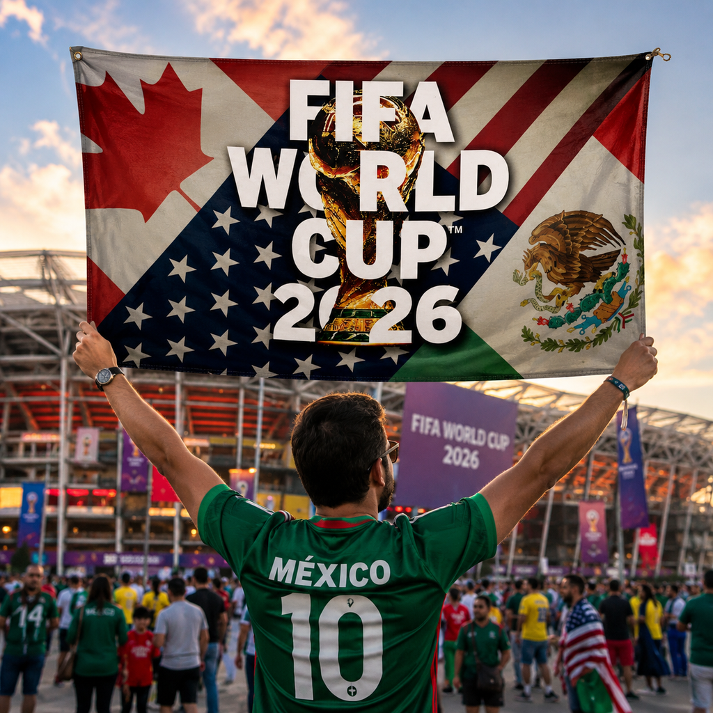 FIFA World Cup 2026 Commemorative Rectangular Supporter Fan Flag