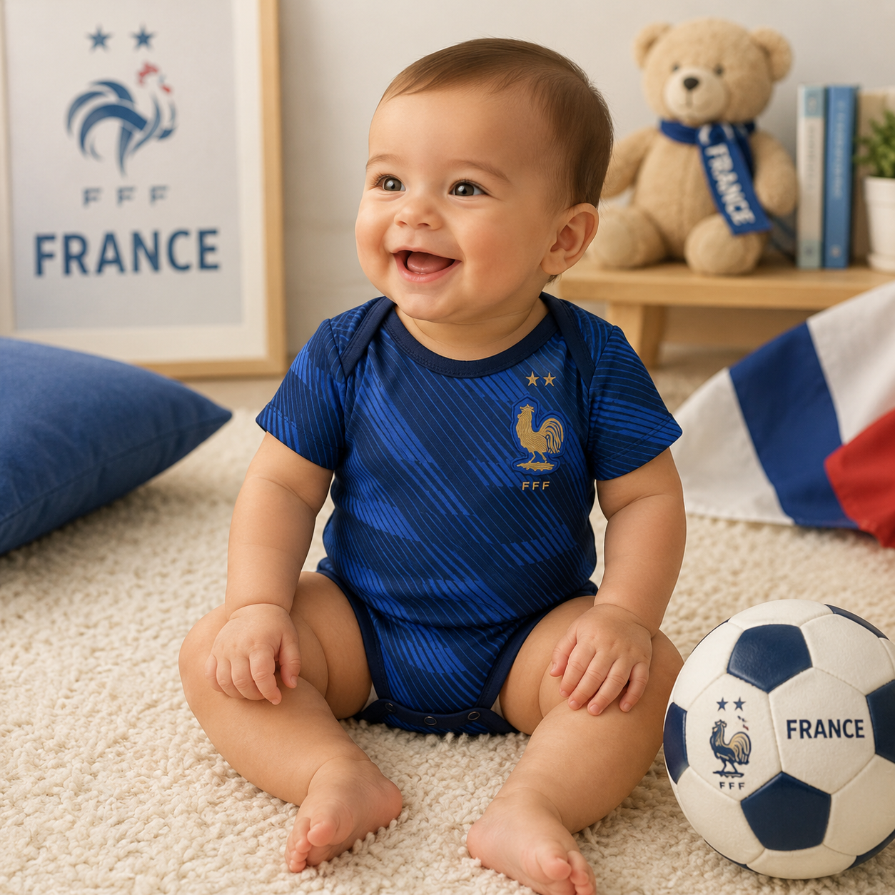Infant Baby Football Romper Bodysuit France 2026 World Cup Fan Apparel