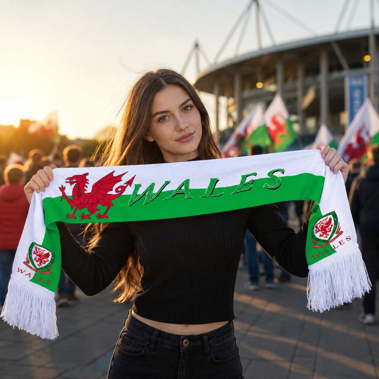 Wales 2026 World Cup Football Fan Scarf National Team Supporter Scarf