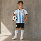 Argentina 2026 World Cup Kids Football Jersey Kit Home Fan Set