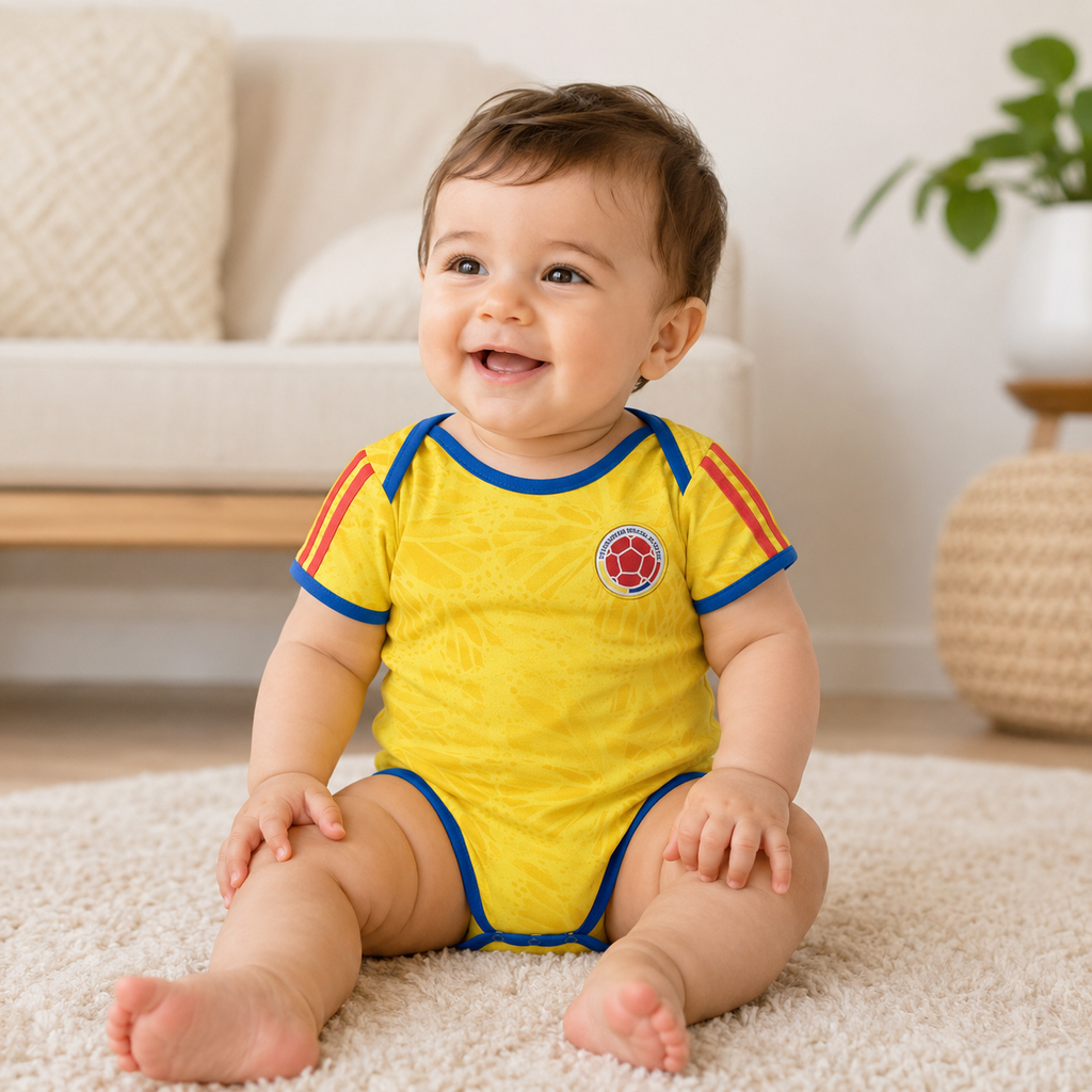 Infant Baby Football Romper Bodysuit Colombia 2026 World Cup Fan Gear