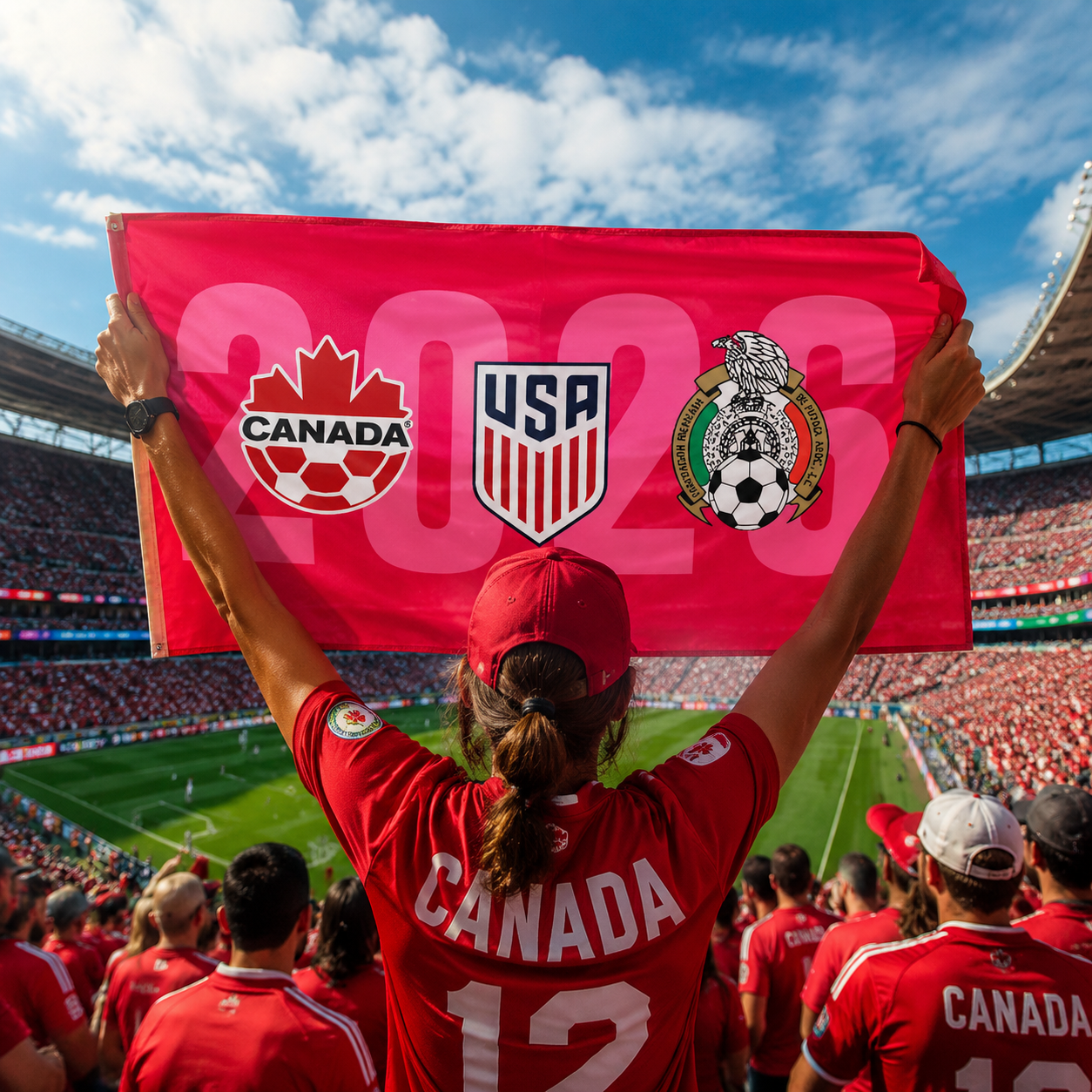 Costa Rica 2026 World Cup Rectangular Supporter Fan Flag