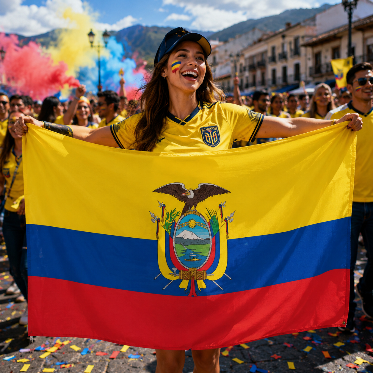 Ecuador World Cup 2026 Wearable Body Flag 90x150 cm Fan Flag