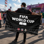 Mexico USA 2026 World Cup Joint Hosts Rectangular Supporter Fan Flag