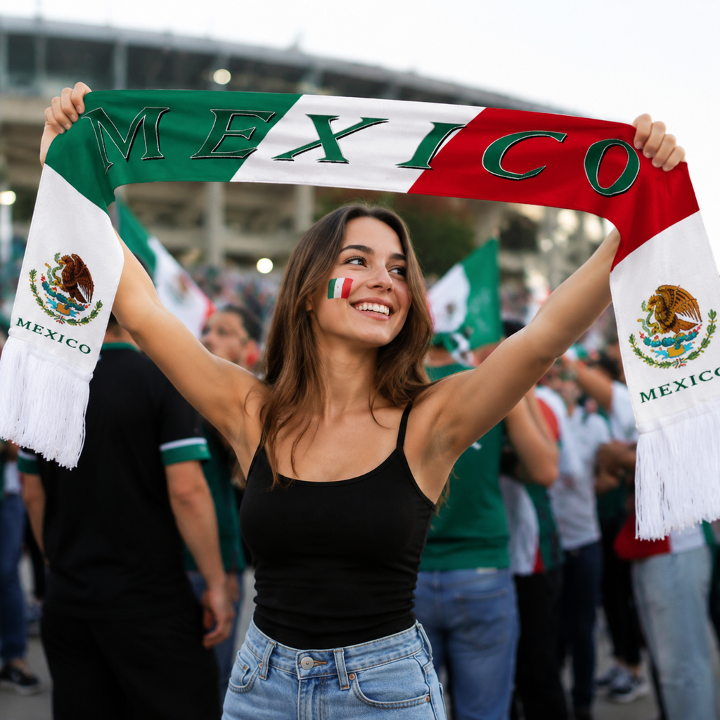 World Cup 2026 Mexico Fan Scarf National Team Supporter Scarf
