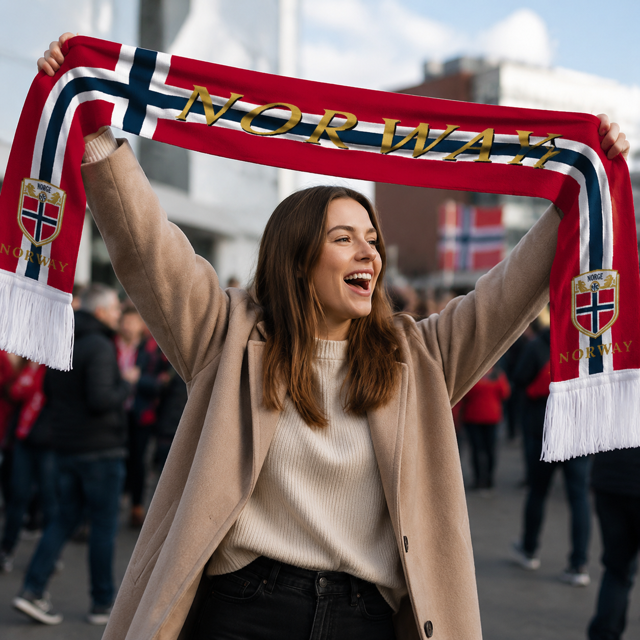 Norway World Cup 2026 Football Fan Scarf National Team Supporter Scarf