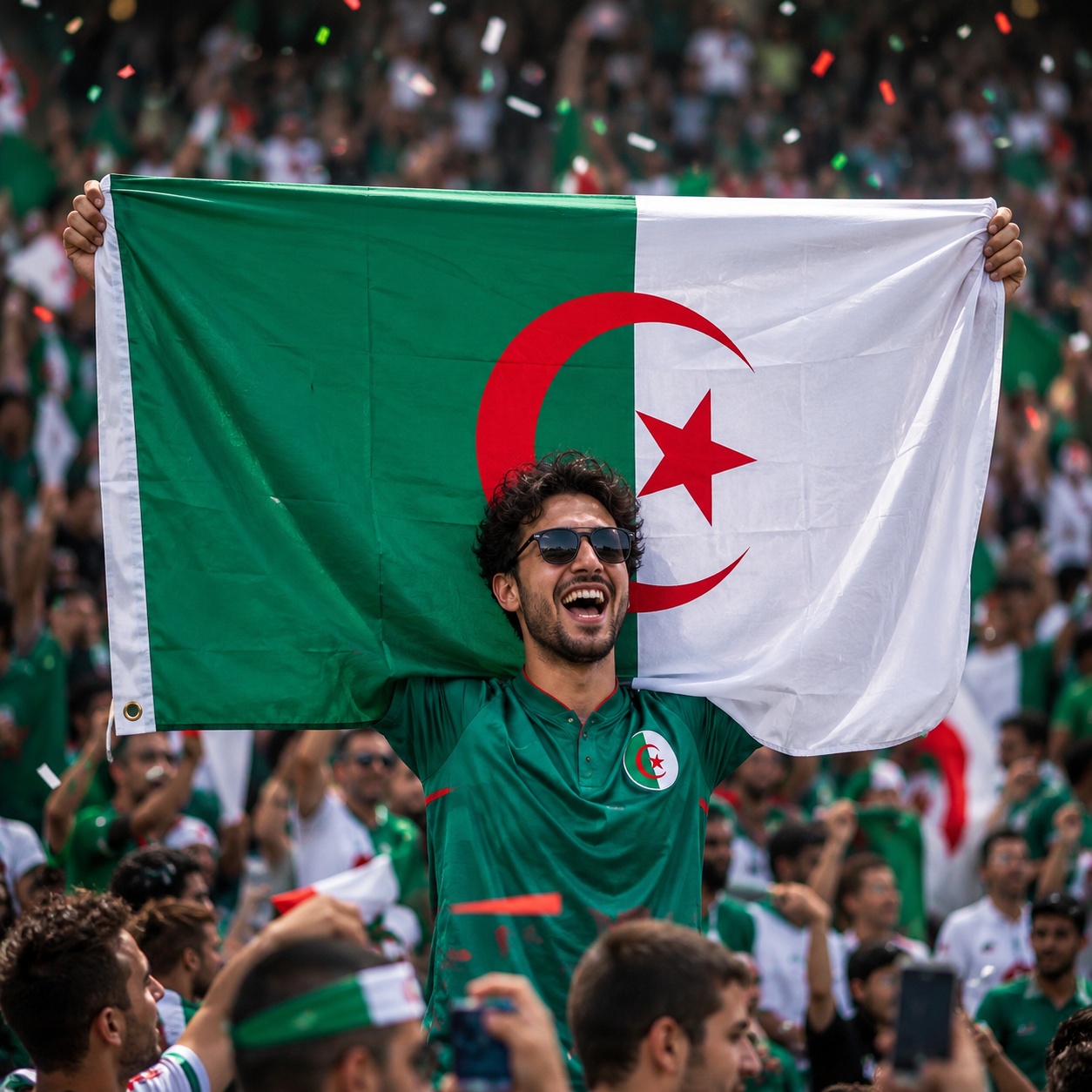 Algeria 2026 World Cup Rectangular National Supporter Fan Flag