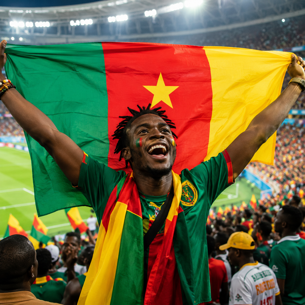Cameroon 2026 World Cup Rectangular National Fan Flag