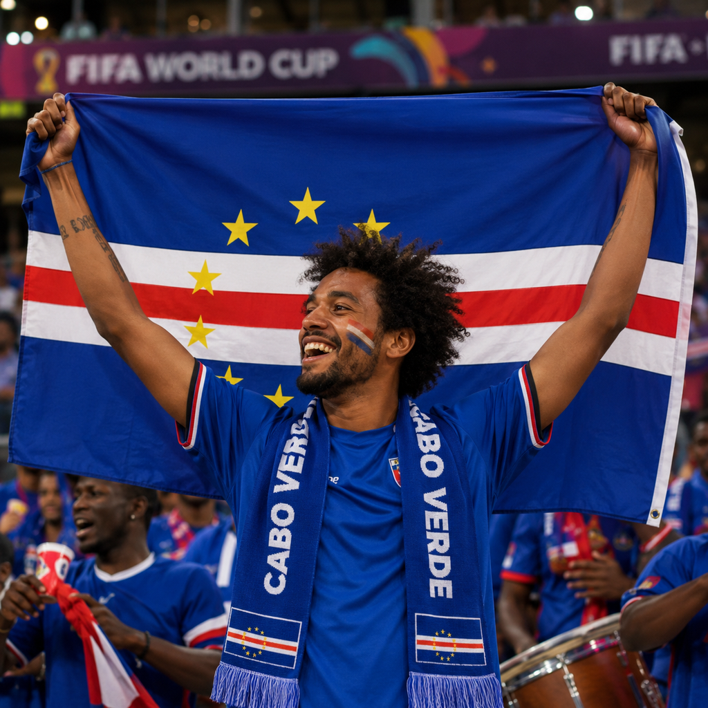 Cape Verde 2026 World Cup Rectangular National Supporter Fan Flag