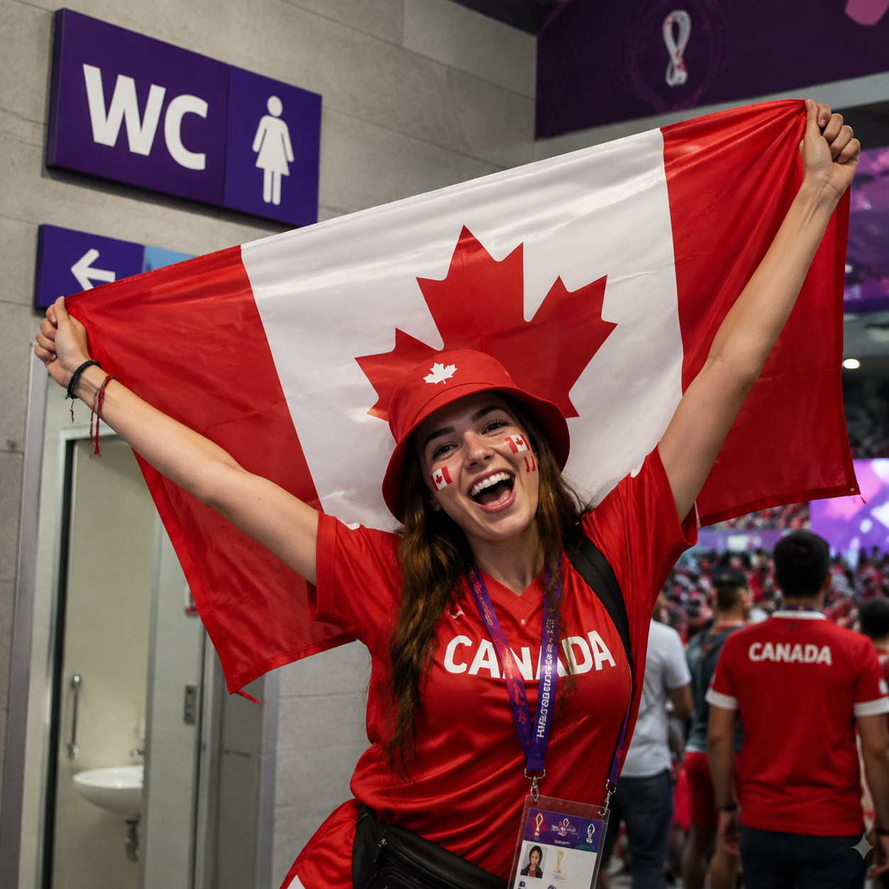 Canada 2026 World Cup National Flag Rectangular Fan Supporter Flag