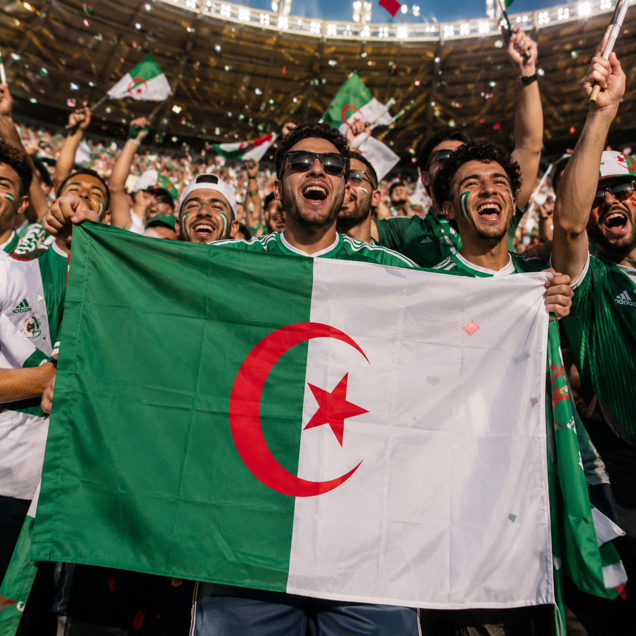 Algeria 2026 World Cup Rectangular National Supporter Fan Flag