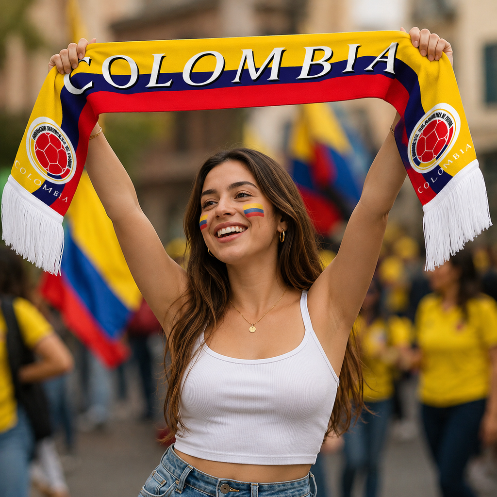 Colombia 2026 World Cup Fan Scarf National Team Supporter Scarf