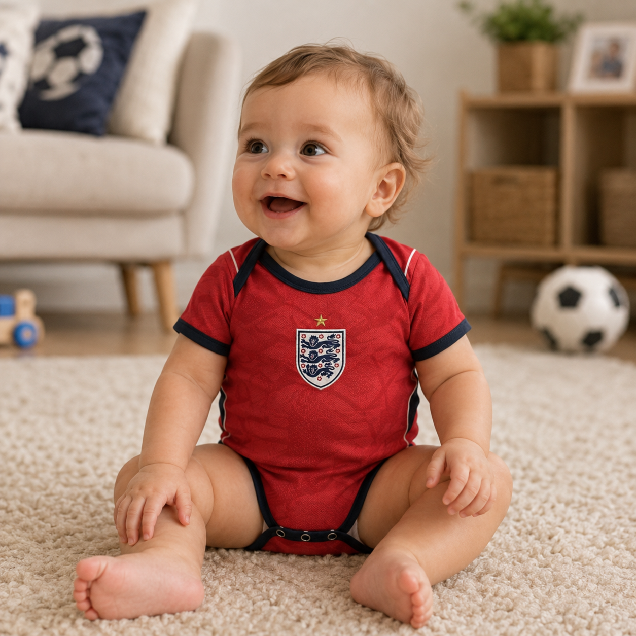 Baby Football Romper Bodysuit England 2026 World Cup Home Away