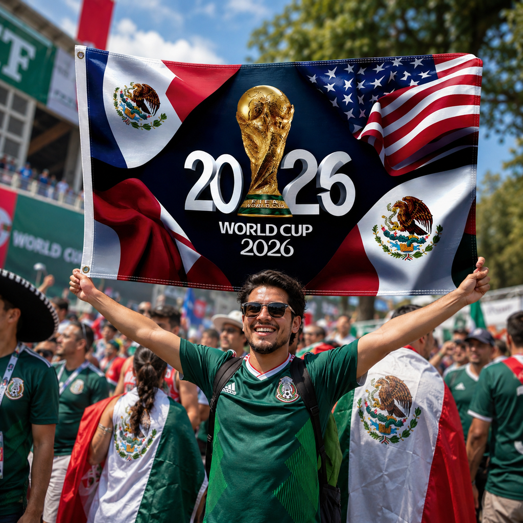 FIFA World Cup 2026 United States Rectangular Fan Flag