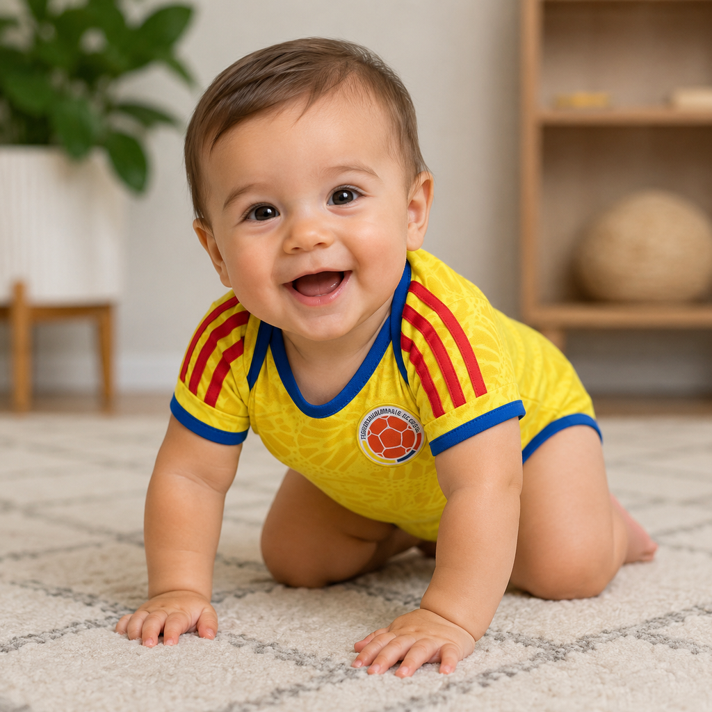 Infant Baby Football Romper Bodysuit Colombia 2026 World Cup Fan Gear