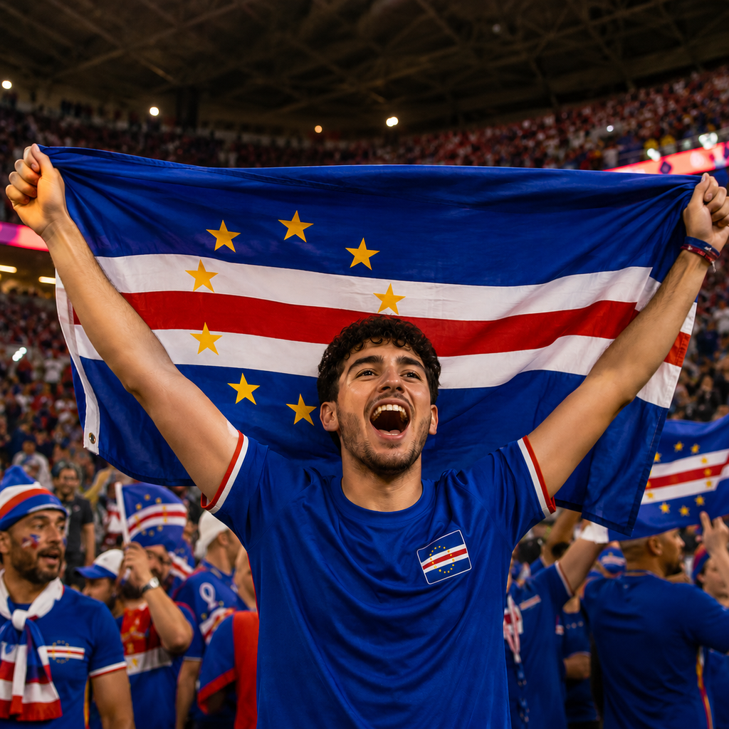 Cape Verde 2026 World Cup Rectangular National Supporter Fan Flag