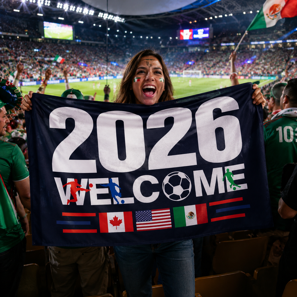 2026 World Cup Commemorative Rectangular Supporter Fan Flag