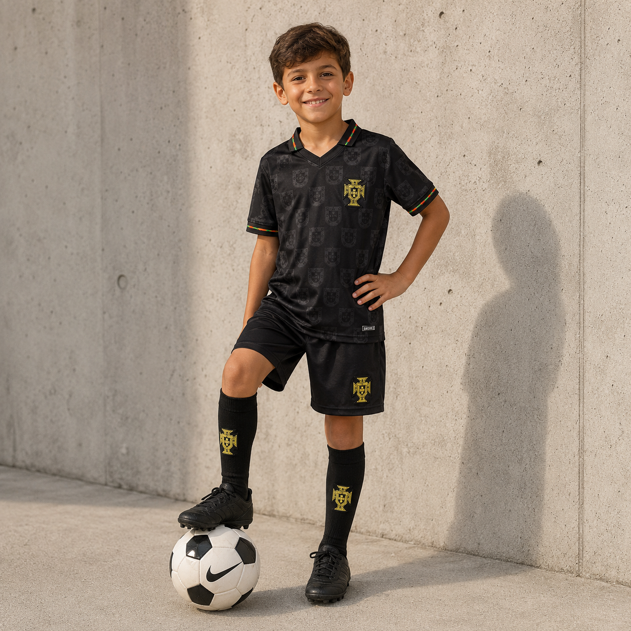 Kids Football Jersey Kit Home and Away Set Portugal 2026 World Cup