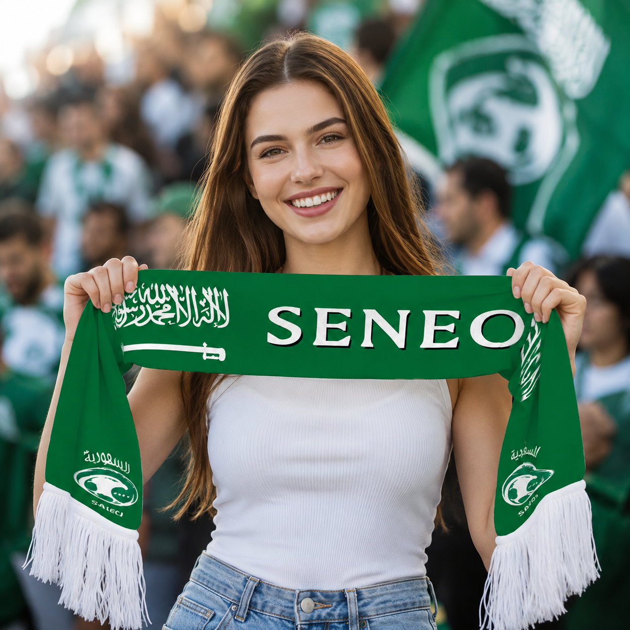 Saudi Arabia 2026 World Cup Football Fan Scarf National Team Supporter Scarf
