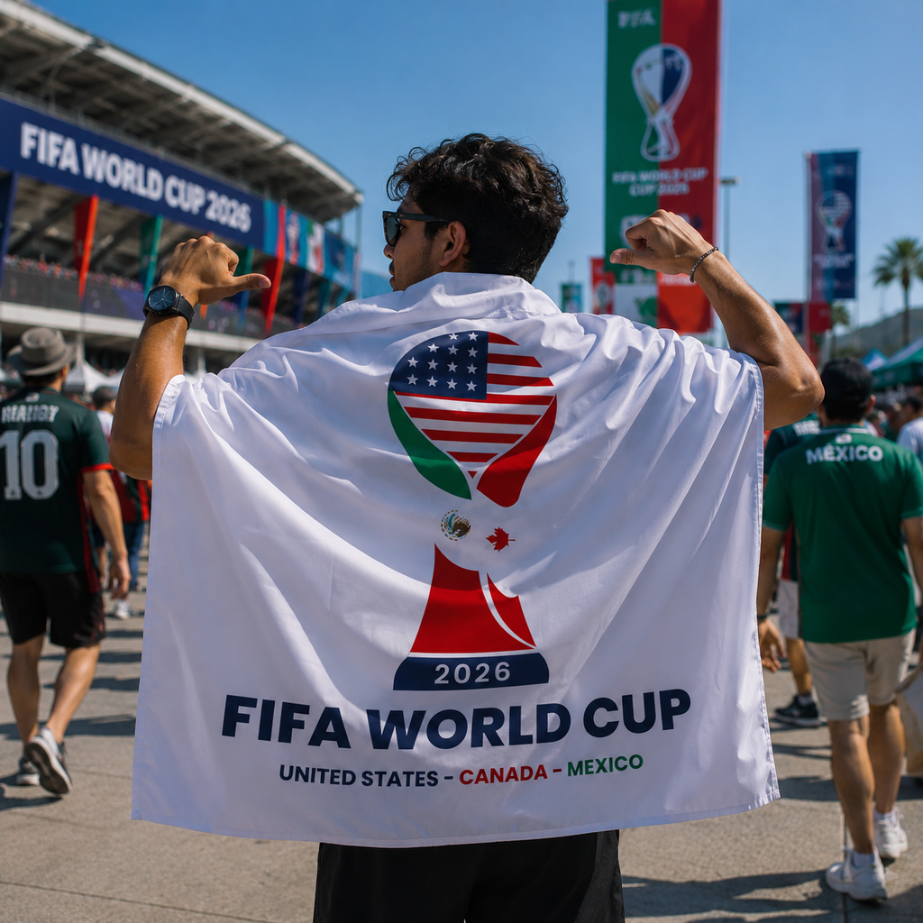 FIFA World Cup 2026 Commemorative Rectangular Supporter Fan Flag