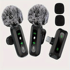 Wireless Lavalier Microphone Dual USB-C Recording System