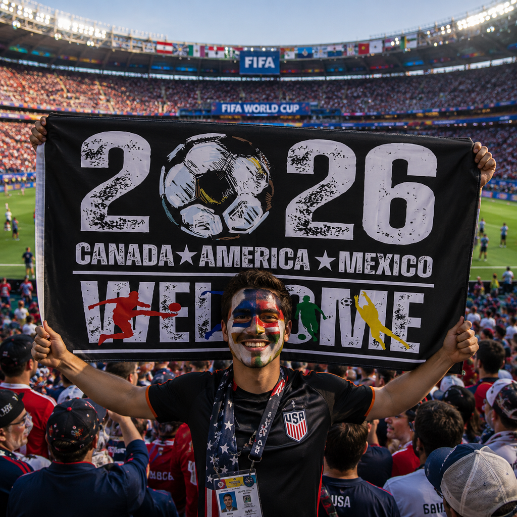 World Cup 2026 America Mexico Supporter Fan Flag Rectangle