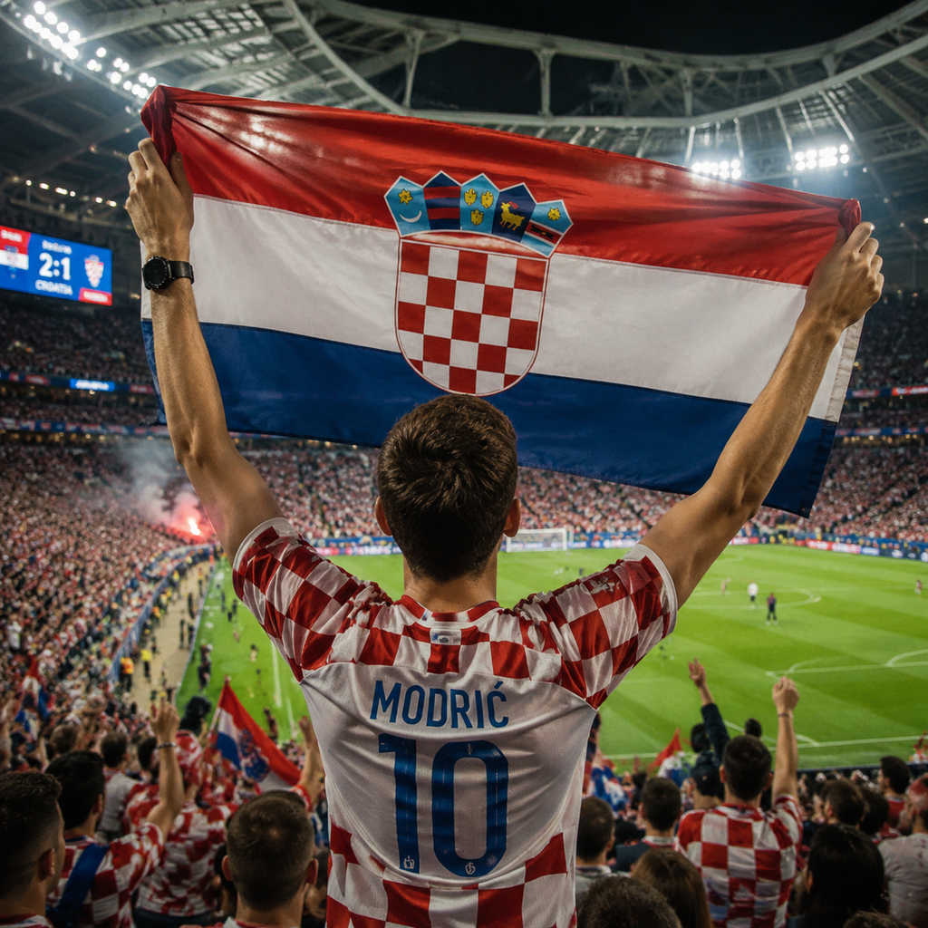 Croatia 2026 World Cup Rectangular National Supporter Fan Flag