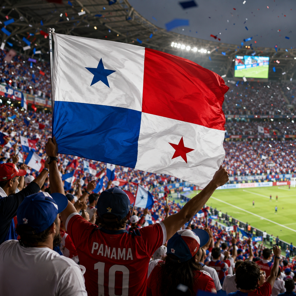 Panama 2026 World Cup Rectangular National Supporter Fan Flag